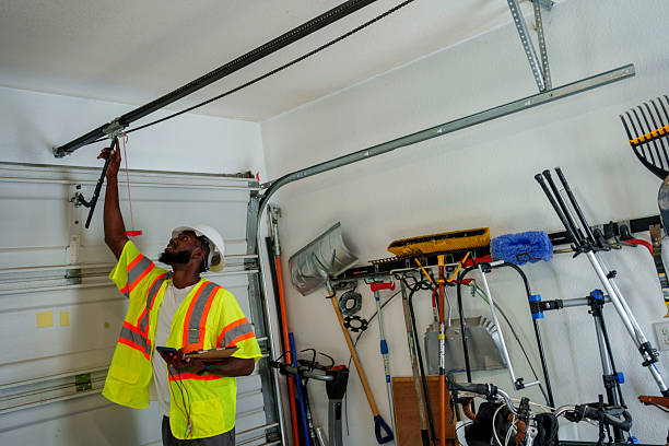 Professional Garage Door Panel Replacement technician working in Sunnyvale, TX